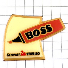 ピンバッジ・蛍光ペン赤色スタビロスワン文房具 STABILO-BOSS