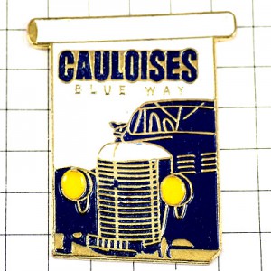 ピンバッジ・ゴロワーズ煙草タバコと青い車 GAULOISES FRANCE