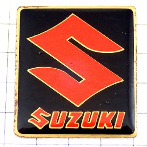 ピンバッジ・スズキSUZUKI赤いＳ