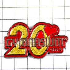 ピンバッジ・ジム体育館大好き２０周年ハート赤 GYMNASIUM 20ANS FRANCE