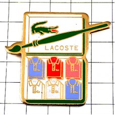 ピンバッジ・ラコステのカラフルなポロシャツ洋服ワニ絵の具の筆 LACOSTE