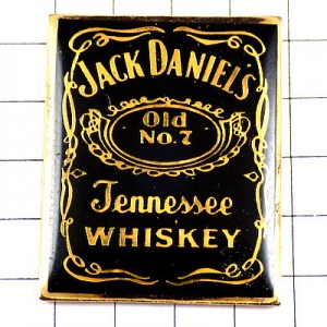 ピンバッジ・ジャックダニエル黒ラベル酒ウイスキー JACK-DANIELS TENNESSEE WHISKY WHISKEY USA