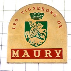 ピンバッジ・モーリー葡萄酒ワイン聖ゲオルギウスの竜退治 MUSCAT MAURY ROUSSILLON CHEVALIER ST-GEORGE FRANCE