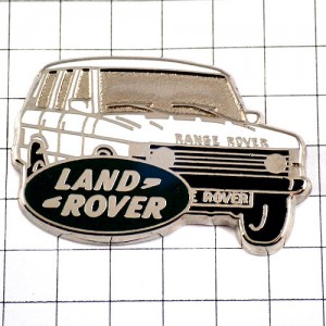 ピンバッジ・ランドローバー白い車レンジローバー英国 ROVER RANGE-ROVER LAND-ROVER ENGLAND