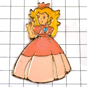 ピンバッジ・マリオ任天堂ピーチ姫ゲームのキャラクター