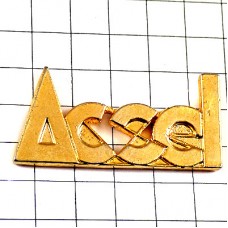 ピンバッジ・金色の文字/Acsel