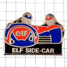 ピンバッジ・バイク二輪サイドカー付きレース仕様エルフ石油 SIDE-CAR ELF TOTAL FRANCE