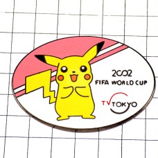 ピンバッジ・ピカチュウ漫画ポケモンFIFAサッカーテレビ東京ワールドカップ2002年