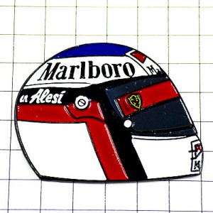 ピンバッジ・ジャンアレジF1ヘルメット車レーサー