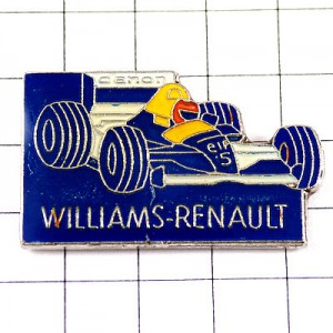 ピンバッジ・ウィリアムルノーF1キャノン青い車エルフ石油５番 RENAULT FRANCE