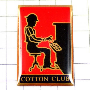 ピンバッジ・ジャズピアノ奏者コットンクラブ音楽 COTTON-CLUB JAZZ