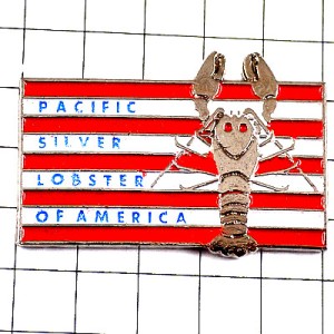 ピンバッジ・ロブスター伊勢エビ海老アメリカ/USA LOBSTER PACIFIC AMERICA