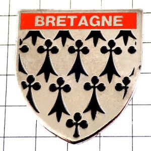 ピンバッジ・ブルターニュ地方アーミンの紋章 BRETAGNE FRANCE