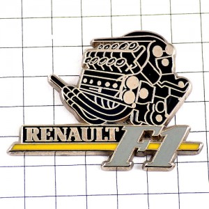 ピンバッジ・ルノーF1レースのエンジン車 RENAULT FRANCE