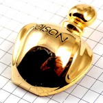 ブローチ・プワゾン香水クリスチャンディオール金色ゴールド壜型 CHRISTIAN-DIOR POISON