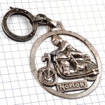 キーホルダー・ノートン二輪バイク乗りライダー NORTON COMMANDO ENGLAND