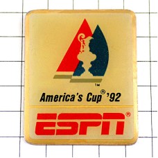 ピンバッジ・アメリカズカップ92フランスチーム帆船 AMERICAS-CUP 1992 ESPN SAN-DIEGO USA