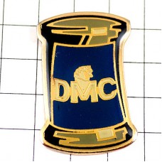 ピンバッジ・青いミシン糸ボビン一巻ＤＭＣ