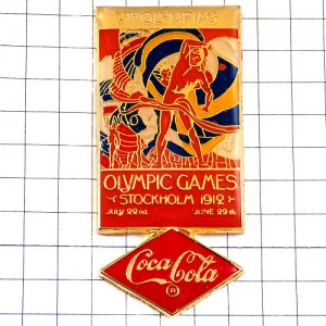 ピンバッジ・ストックホルム五輪オリンピック1912年コカコーラ