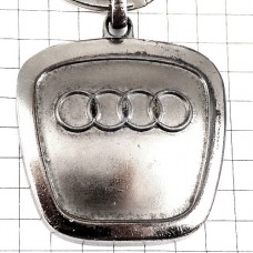 キーホルダー・アウディ車ロゴ銀色 AUDI GERMANY