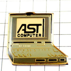 ピンバッジ・コンピュータ灰色の機種 AST-COMPUTER