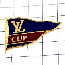 ピンバッジ・ルイヴィトン旗アメリカズカップ船レースLV  LOUIS-VUITTON VUITTON-CUP FRANCE