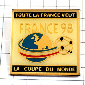 ピンバッジ・ワールドカップサッカー球フランス大会1998年 FRANCE98 WORLDCUP 1998