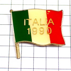 ピンバッジ・イタリア国旗1990年サッカーワールドカップ大会