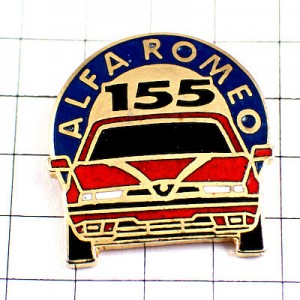 ピンバッジ・アルファロメオ車１５５赤 ALFA-ROMEO-155 ALFA-ROMEO ITALIA ITALY