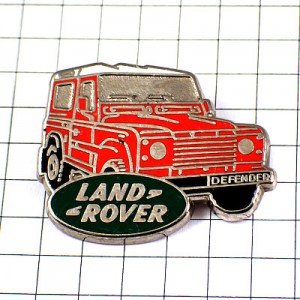 ピンバッジ・ランドローバー車ディフェンダー赤 ROVER RANGE-ROVER LAND-ROVER DEFENDER ENGLAND