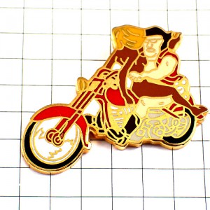 ピンバッジ・オートバイ二輪バイク女の子