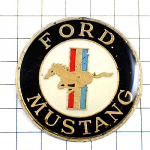 ピンバッジ・フォード車ムスタング金色の馬 FORD-MUSTANG FORD USA