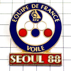 ピンバッジ・フランスのチーム船レース韓国ソウル1988年