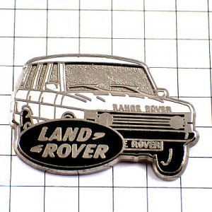 ピンバッジ・ランドローバー白い車レンジローバー英国 ROVER RANGE-ROVER LAND-ROVER ENGLAND