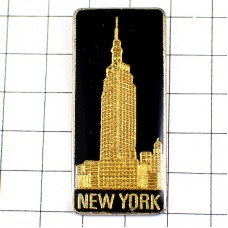 ピンバッジ・ニューヨーク市エンパイアステートビル/USAアメリカ高層摩天楼 NEW-YORK EMPIRE-STATE-BUILDING