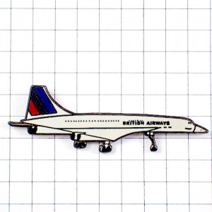 ピンバッジ・コンコルド飛行機ブリティッシュエアウェイズ航空 CONCORDE AIR-FRANCE BRITISH-AIRWAYS FRANCE ENGLAND