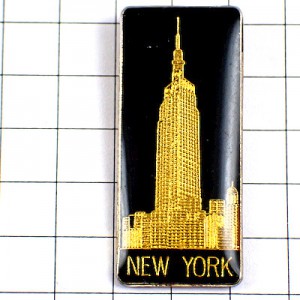 ピンバッジ・ニューヨーク市エンパイアステートビル/USAアメリカ高層ビル NEW-YORK EMPIRE-STATE-BUILDING