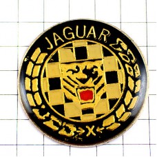 ピンバッジ・ジャガー車エンブレム市松模様 JAGUAR ENGLAND