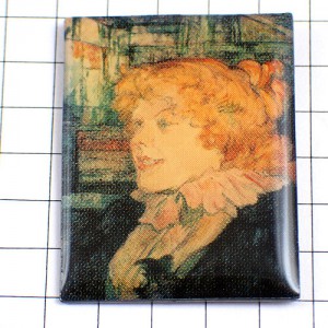 ピンバッジ・ロートレック画『スターのイギリス女性』 TOULOUSE_LAUTREC