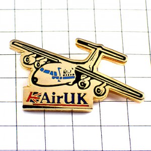 ピンバッジ・エアUK航空飛行機イギリス英国ユニオンジャック国旗 AIR-UK