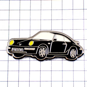 ピンバッジ・ポルシェ黒い車 PORSCHE GERMANY