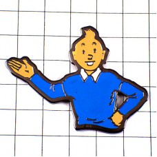 ピンバッジ・タンタンの冒険旅行バンドデシネ漫画 TINTIN HELLO HERGE