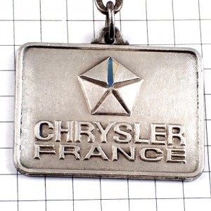 キーホルダー・クライスラー水色アメ車シルバー銀色 CHRYSLER FRANCE USA