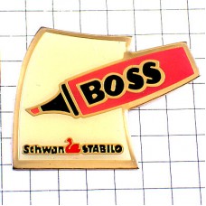 ピンバッジ・蛍光ペン筆記具ピンク色スタビロスワン文房具 STABILO-BOSS