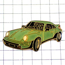 ピンバッジ・ポルシェ９１１車グリーン緑