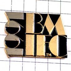 ピンバッジ・アイビーエムＩＢＭ社ゴールド金色文字1991年