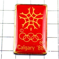 ピンバッジ・カルガリー五輪オリンピック赤カナダ1988年ビンテージ中古品 CALGARY-1988 CANADA