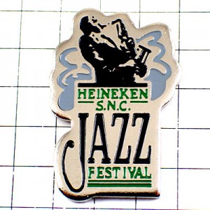 ピンバッジ・ジャズ音楽サックス奏者ハイネケン酒 HEINEKEN JAZZ