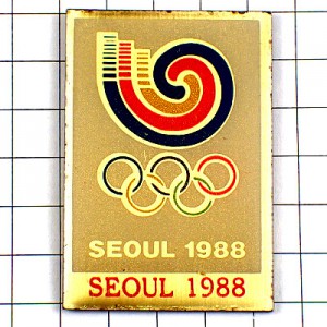 ピンバッジ・韓国ソウル五輪オリンピック1988年ビンテージ中古品