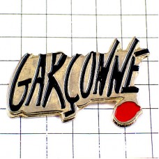 ピンバッジ・香水ギャルソンヌ文字 GARCONNE